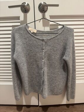 Sezane Gaspard Cardigan in mottled grey small